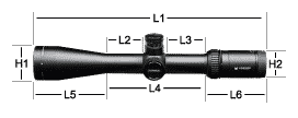 VHS-4325 Vortex Optics VIPER HST™ 6-24X50 Riflescope with VMR-1 Reticle (MOA) 7