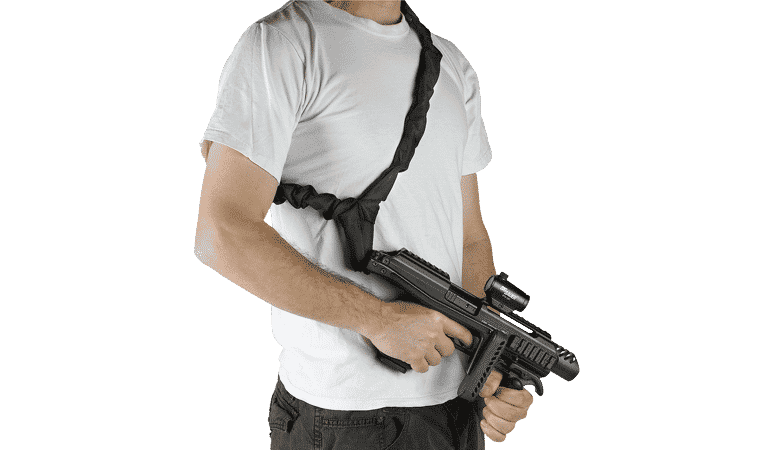 Tactical Single One Point Rifle Gun Sling Quick Release Bungee Safety Lanyard 