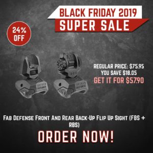 Black Friday 2019 ZFI - Fab Defense Front And Rear Back-Up Flip Up Sight (FBS + RBS) (ZFI) 3