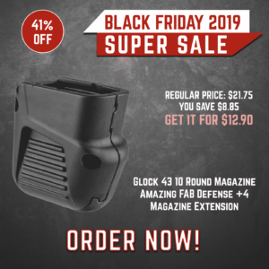 Black Friday 2019 ZFI - Glock 43 10 Round Magazine Amazing FAB Defense +4 Magazine Extension (ZFI) 3