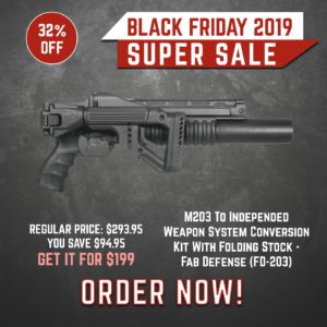 Black Friday 2019 ZFI - M203 To Independed Weapon System Conversion Kit With Folding Stock - Fab Defense (FD-203) (ZFI) 3