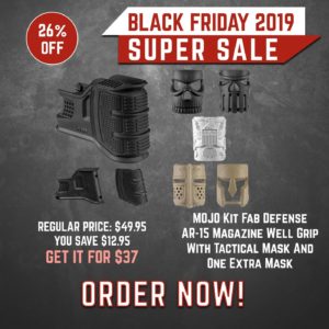 Black Friday 2019 ZFI - MOJO Kit Fab Defense AR-15 Magazine Well Grip With Tactical Mask And One Extra Mask (ZFI) 3
