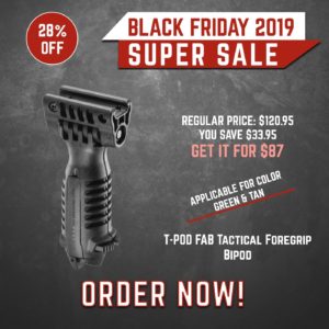Black Friday 2019 ZFI - T-POD FAB Tactical Foregrip Bipod (ZFI) 3