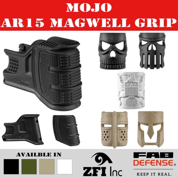 MOJO Kit Fab Defense AR-15 Magazine Well Grip with Tactical Mask and One Extra Mask 1