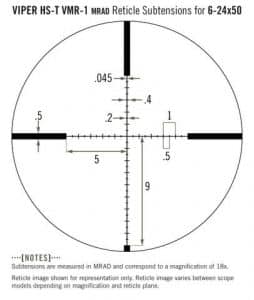 VHS-4310 Vortex Optics VIPER® HST™ 6-24x50 Riflescope with VMR-1 Reticle (MRAD) 10