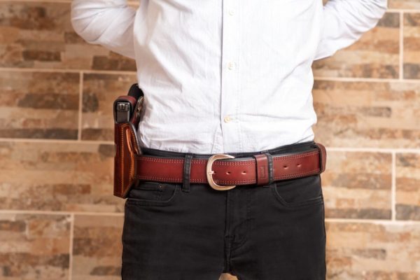 KIRO MOAB Premium Heavy Duty Handmade Leather Belt for Gun Carry 12