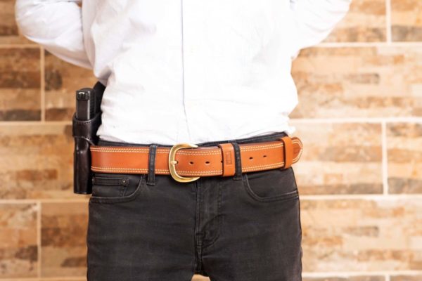 KIRO MOAB Premium Heavy Duty Handmade Leather Belt for Gun Carry 13
