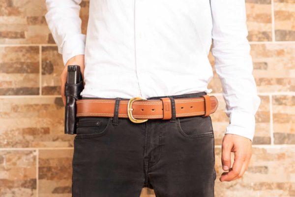 KIRO MOAB Premium Heavy Duty Handmade Leather Belt for Gun Carry 8
