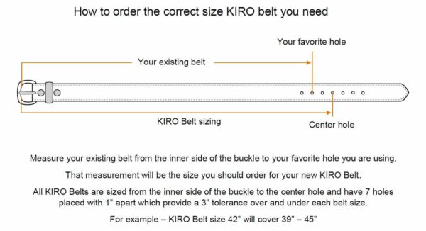 KIRO MOAB Premium Heavy Duty Handmade Leather Belt for Gun Carry 4