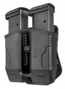 Clearance Sale! - Fab Defense Double Magazine Pouch for .45 Double-Stack Steel Magazines (Paddle+Belt) - PS.45