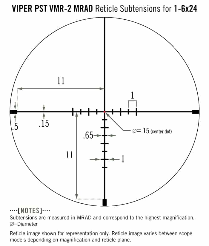 PST-1607 Vortex Optics Viper PST Gen II 1-6x24 Riflescope with VMR-2 Reticle (MRAD) - Slightly Used 6