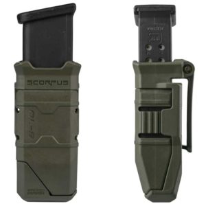 Fab Defense QL-9 Single Magazine Pouch & Quick Loader for Polymer & Steel 9mm / .40 S&W Double Stack Magazines