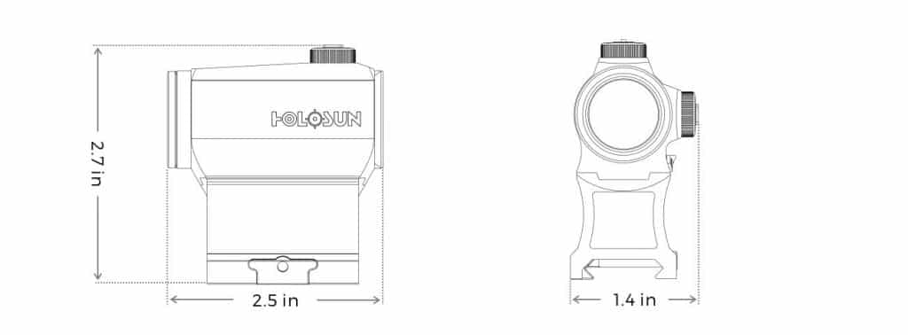 Holosun HS403B Red Dot / Circle Dot Reflex Sight With Shake Awake 5