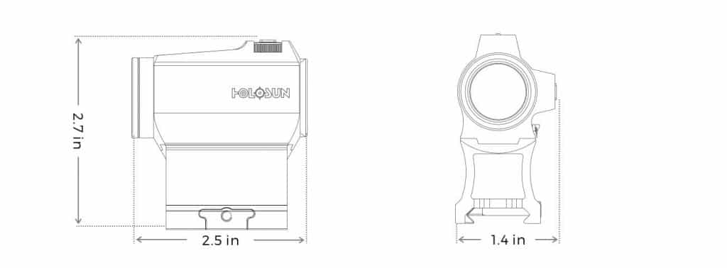 Holosun HS503CU Red Dot / Circle Dot Reflex Sight With Solar Panel 5