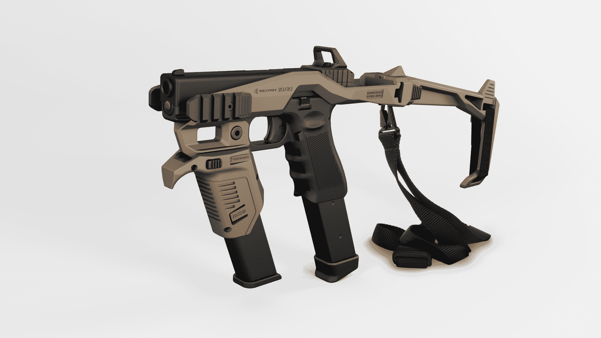 Recover Tactical MG9 Magazine Holder & Angled Foregrip (NonNFA