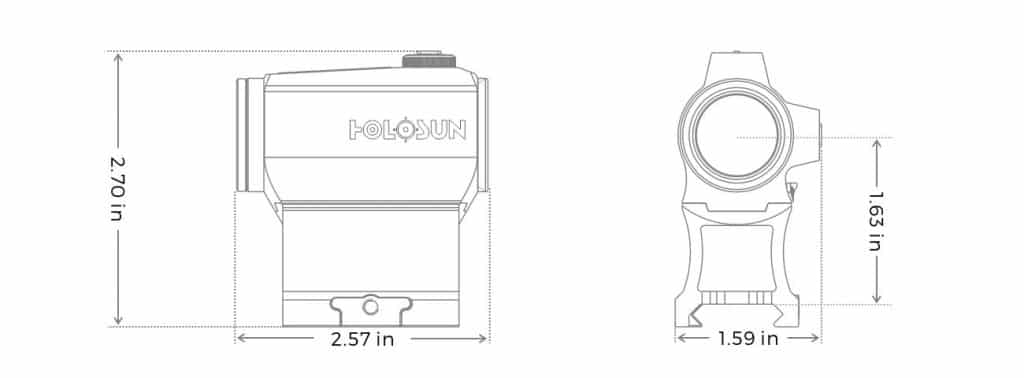 Holosun HE403B-GR Green Dot / Circle Dot Micro Sight With Shake Awake 4