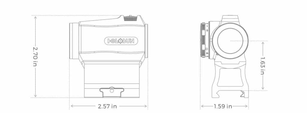 Holosun HE403R-GD Gold Dot / Circle Dot Micro Sight With Rotary Switch - easy to install and operate 5