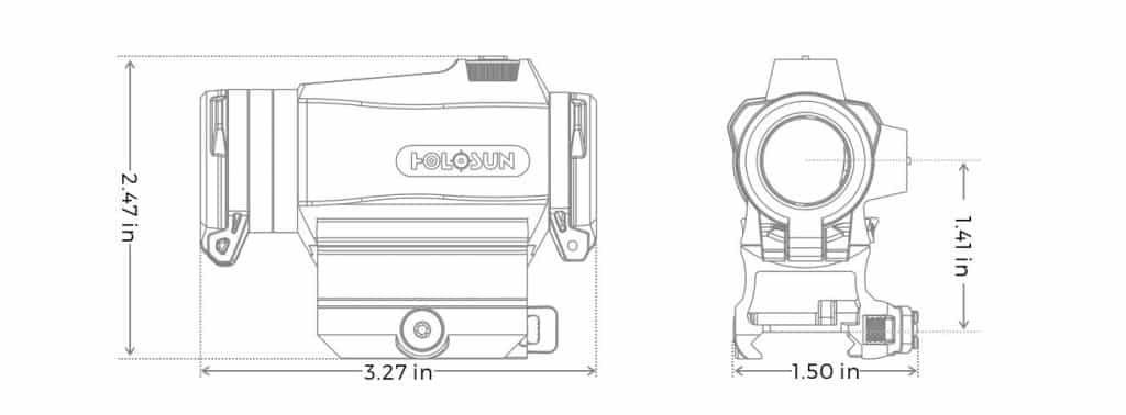 Holosun HE515CT-GR Green Dot / Circle Dot Micro Sight With Solar and Titanium 5