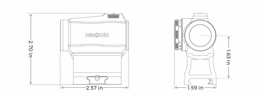 Holosun HS503R Red Dot / Circle Dot Micro Sight With Rotary Switch 5