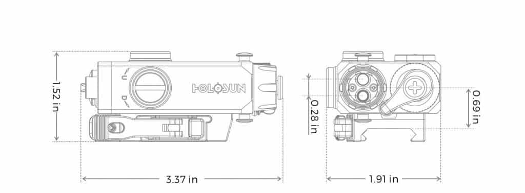 Holosun LS221G&IR Co-axial Green & IR Laser Sight 5