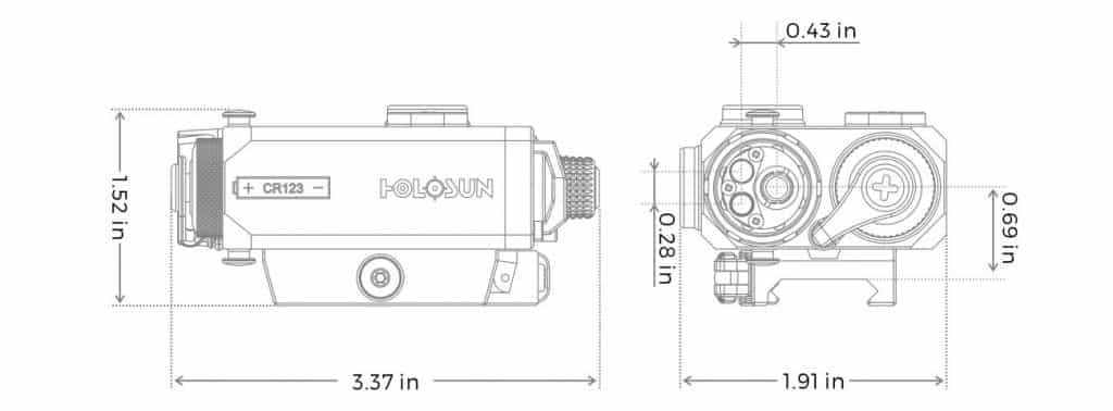 Holosun LS321R Co-axial Red, IR & Illuminator Lasers Sight 5