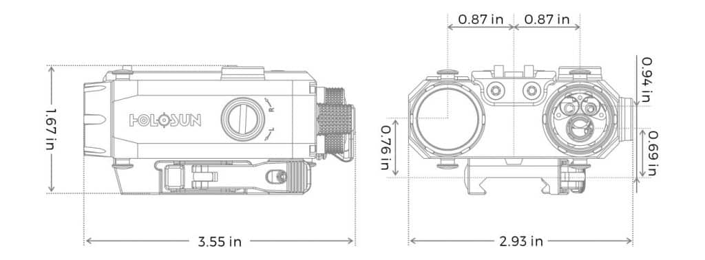Holosun LS420 Co-axial Lasers Sight & Flashlight 5
