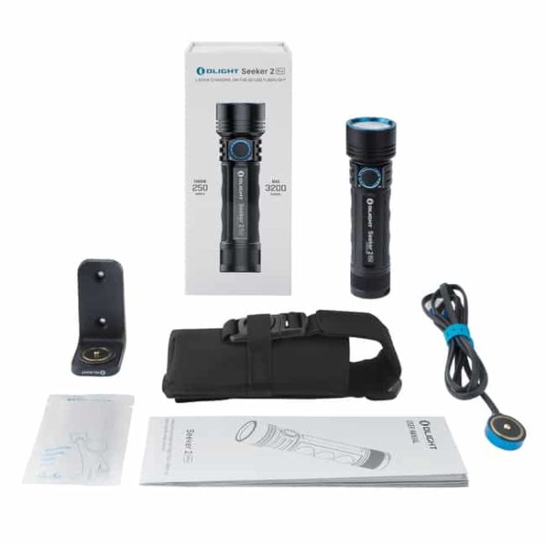 Olight Seeker 2 Pro Flashlight with Rechargeable Battery & Magnetic USB Charge Base (Max Output of 3,200 Lumens) 7