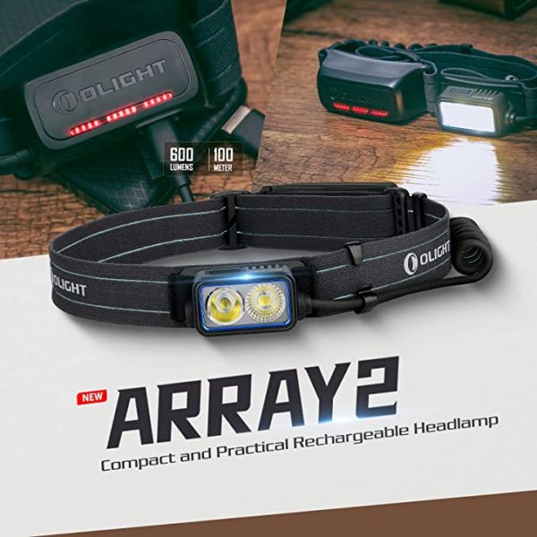Olight Array 2 600 Lumens LED Headlamp Powered by Rechargeable Battery Pack 2