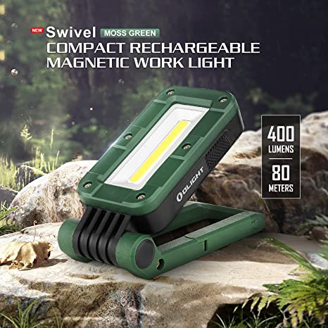 Olight Swivel 400 Lumens LED Compact Rechargeable Magnetic COB Light 4