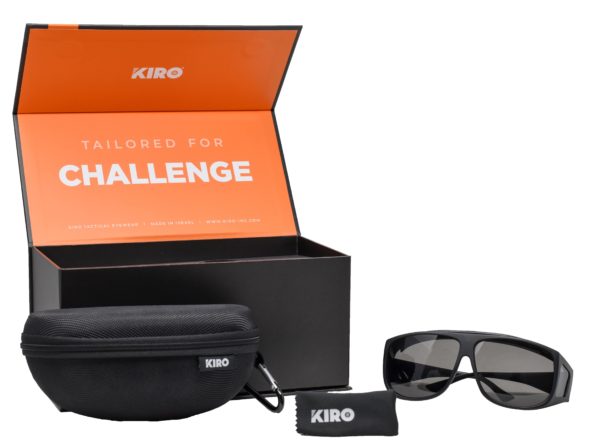 KIRO Cestus - Extremely Durable Ballistic Rated Grey Range Glasses w/ High FOV - Unique Over the Glasses Design for Maximum comfort and Stability (KA-CES) 1