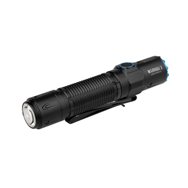 Olight Warrior 3 2300 Lumens Dual Switches Tactical Flashlight, Powered by Customized Battery (Warrior 3-BLK) 2